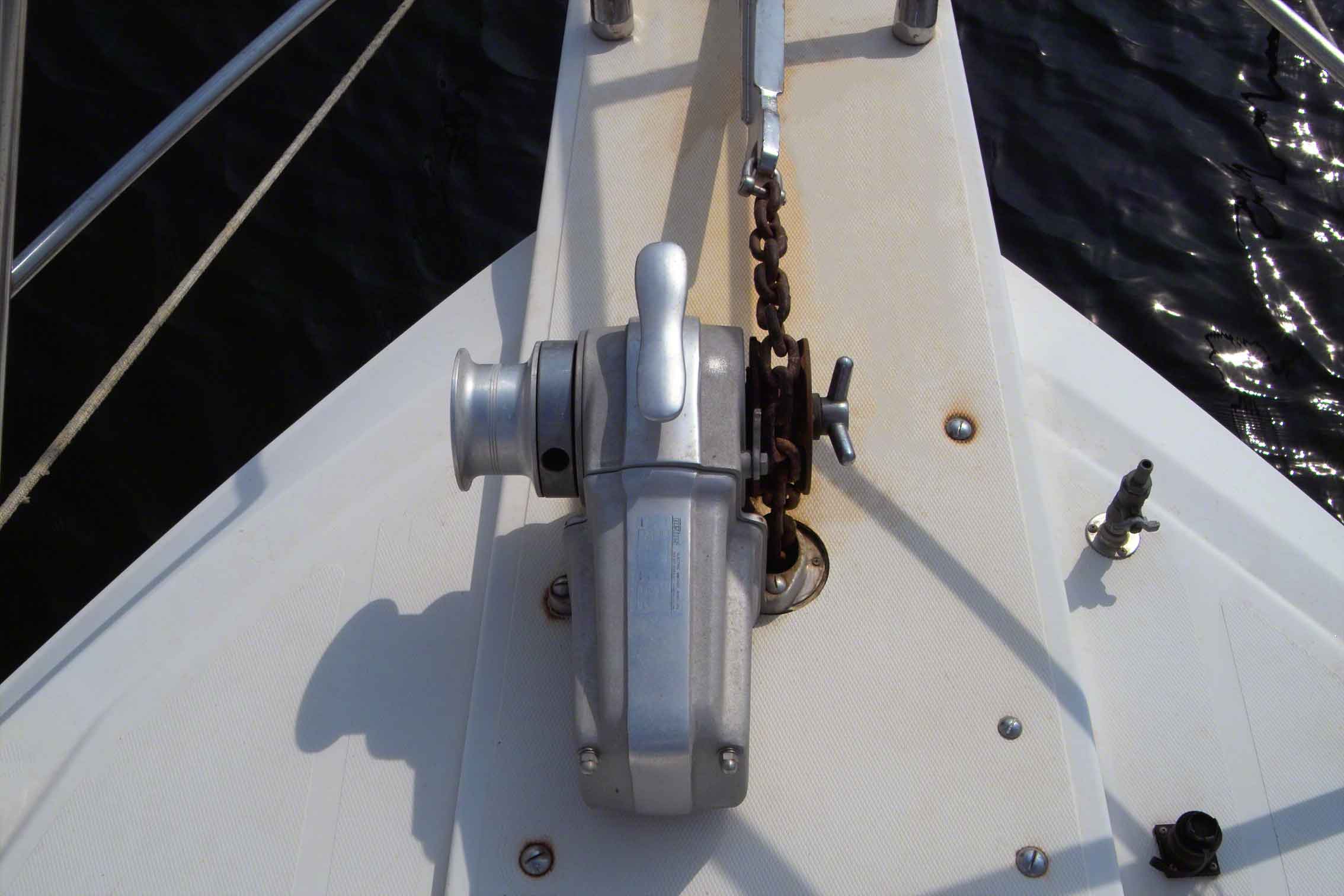 Ankerwinch auf Yacht