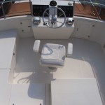 Blick auf Flybridge vom Achterdeck-Top